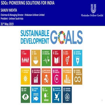 SDGs: PIONEERING SOLUTIONS FOR INDIA