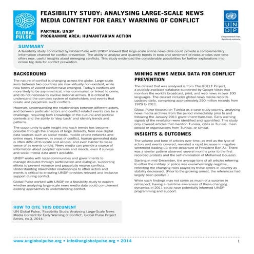 Analysing Large-Scale News Media Content for Early Warning of Conflict - Proj...
