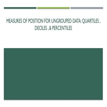 measures of position - grade 10 math | PPTX