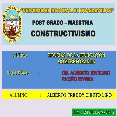 TEORIA DEL APRENDIZAJE-EL CONSTRUCTIVISMO