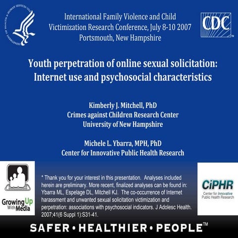 Youth perpetration of online sexual solicitation: Internet use and psychosoci...