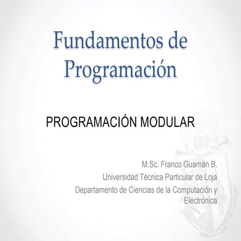 Programacion Modular