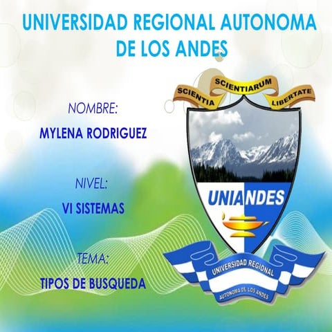 Uniandes tipos de busqueda mylena
