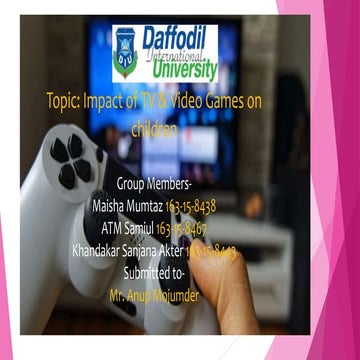 Impact of TV and video games on childrens