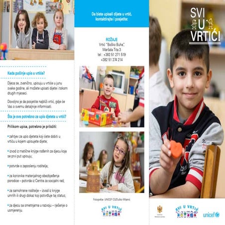 UNICEF Montenegro flyer - Rozaje