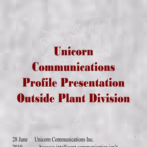 Unicorn Communications Osp Division Profile1