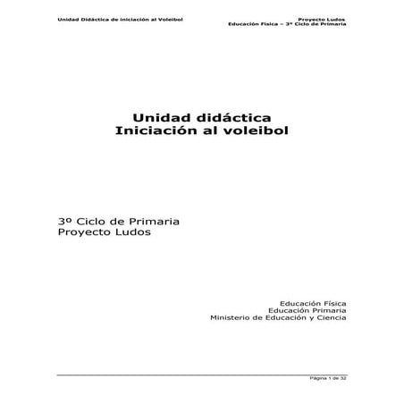Unidad didáctica-voleibol