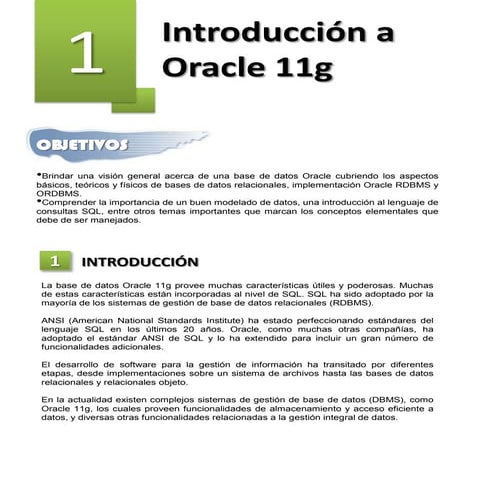 Oracle Spatial de la A a la Z - Unidad 1