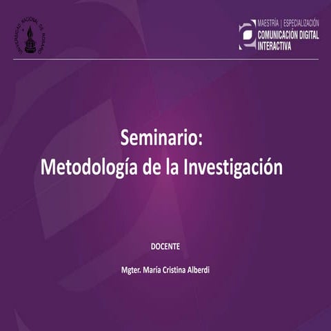 Unidad 1 | Metodología de la Investigación