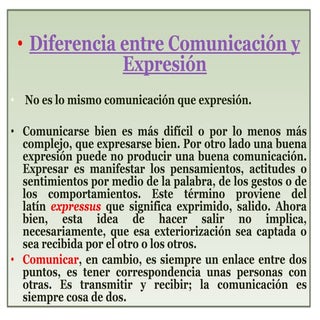 Diferencia entre comunicación y exp...