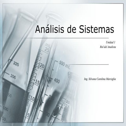 Unidad 1 - Rol del Analista - sistemas -