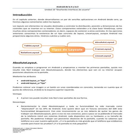 Layout en android | PPSX