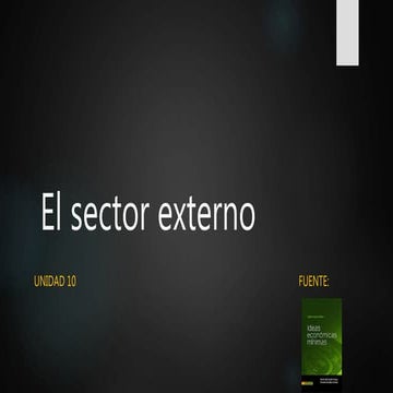El sector externo de la economía