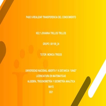 Paso 5-Realizar transferencia del conocimiento.