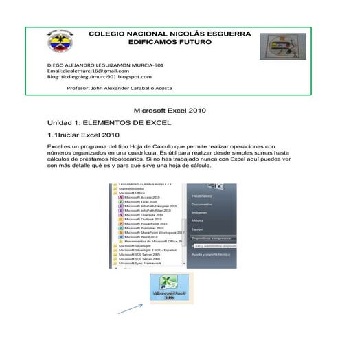 Unidad 1 a la 3 excel 