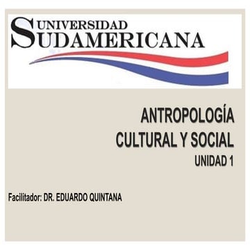 Unidad 1 antropologia