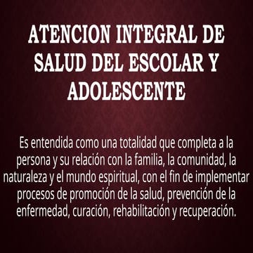 Programa nacional de atencion integral del niño, niña y adolescente | PPTX