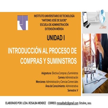 Unidad 1 Compras y Suministros