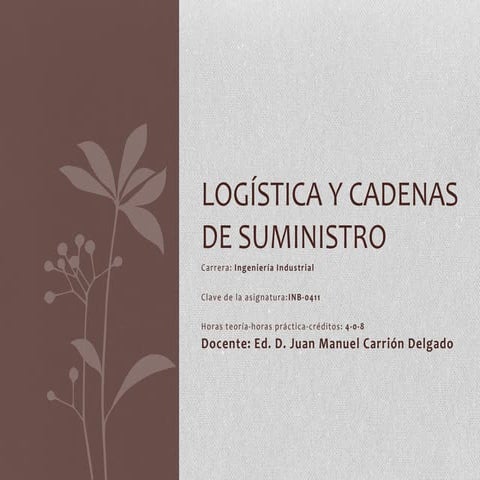 Introducción a  logística y cadenas de suministro. Unidad 1.