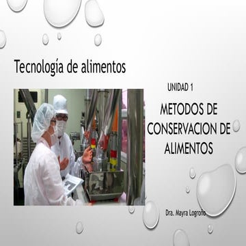 Conservacion de alimentos | PPTX