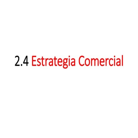 Estrategia comercial
