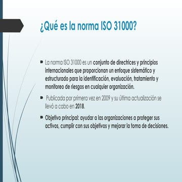 ISO 31000 2018 Gestion de Riesgos | PPT