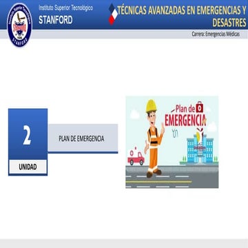 Unidad 2   aplicación del plan de emergencia