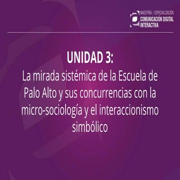 Unidad 2 | Teorías de la Comunicación | MCDIU