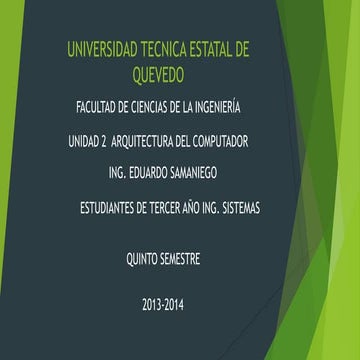 Unidad 2 arquitectura del computador