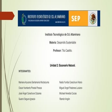 Unidad 2 escenario natural