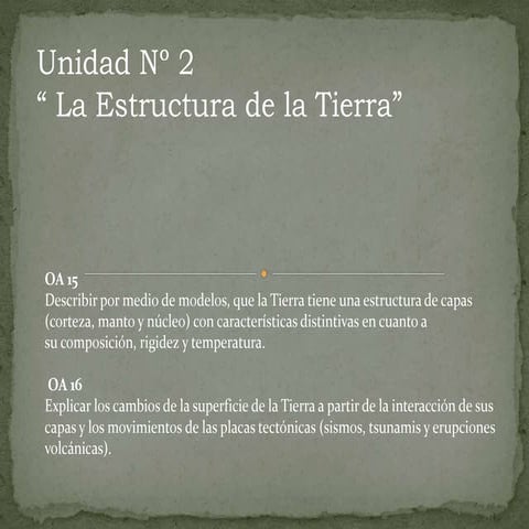 Unidad 2 estructura de la tierra