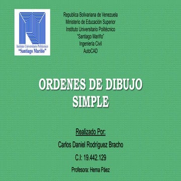 Unidad 2 ordenes de dibujo simple