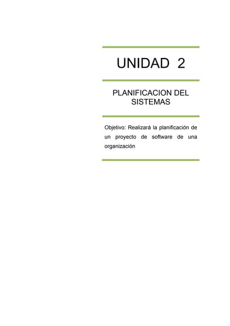 Unidad 2 planificacion y modelado
