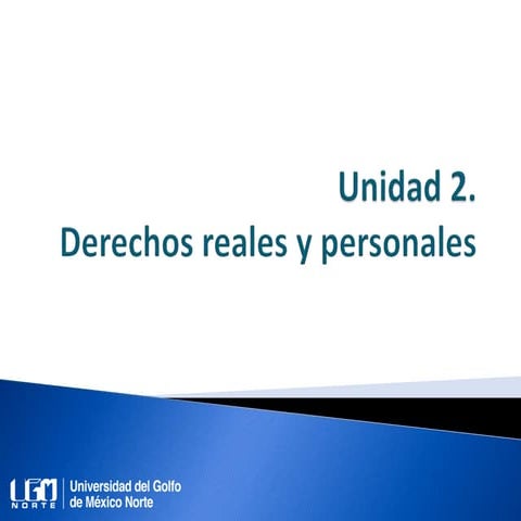 Unidad 2. Derechos reales y personales