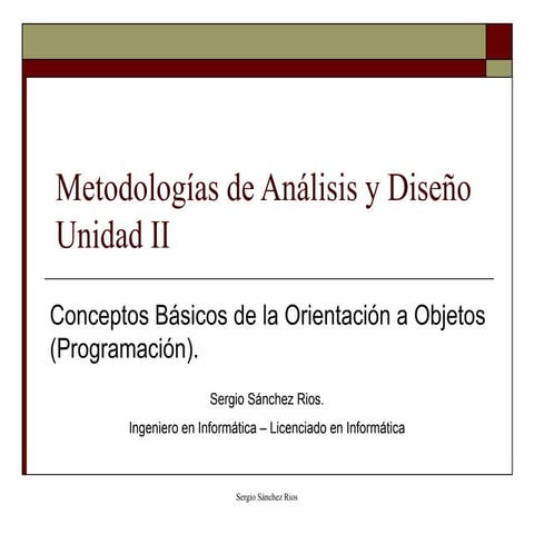 Unidad 2 ProgramacióN Orientada A Objetos (Repaso)