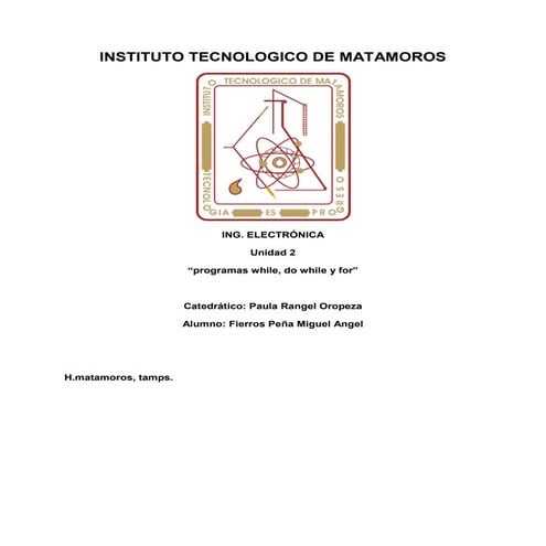 Unidad2 programas while , do while  y for