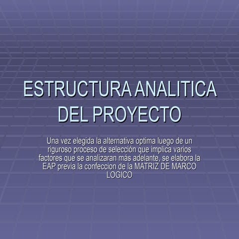 Proyectos; Marco Lógico