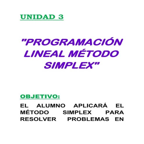 PROGRAMACION LINEAL 