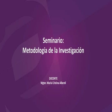 Unidad 3 | Metodología de la Investigación