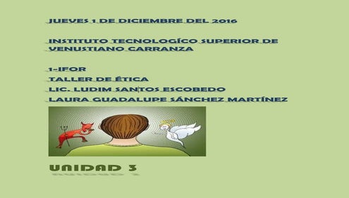 Unidad 3 la ética en las instituciones y organizaciones.