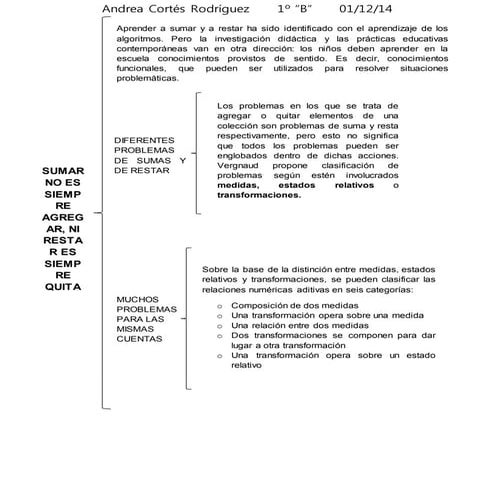 Sumar no es siempre agregar, ni restar es siempre quitar