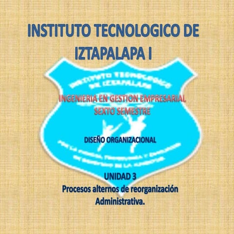 Unidad 3 procesos alternos de reorganizacion administrativa