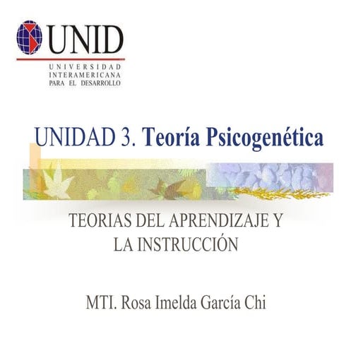 Unidad 3 teoria psicogenetica