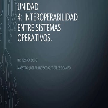 Unidad 4: INTEROPERABILIDAD ENTRE SISTEMAS OPERATIVOS | PPTX