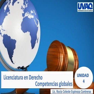 UNIDAD 4. Globalización – Competencias Globales en la Licenciatura en Derecho