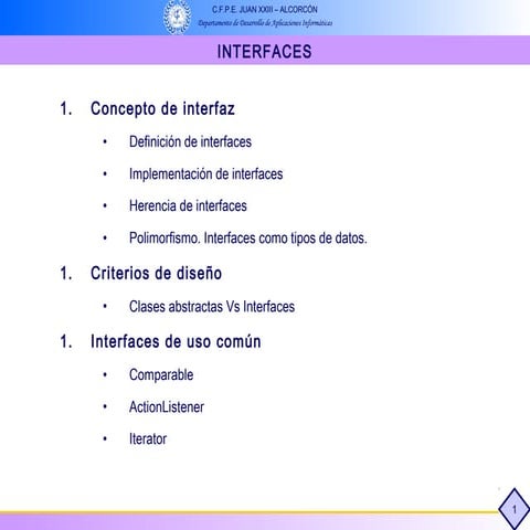 Unidad 4. interfaces