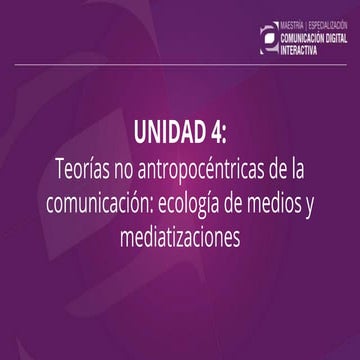 Unidad 4 | Teorías de las Comunicación | MCDI