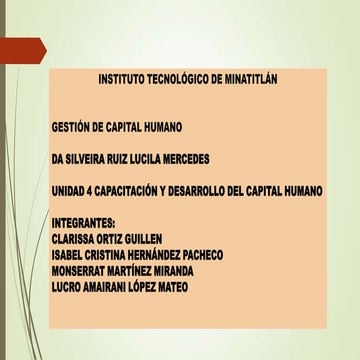 Unidad 4 Gestion De Capital Humano Pptx