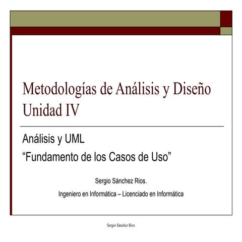 Unidad 4 Mad Modelado Analisis Casos De Uso