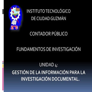 Unidad 4 Fundamentos de Investigación
